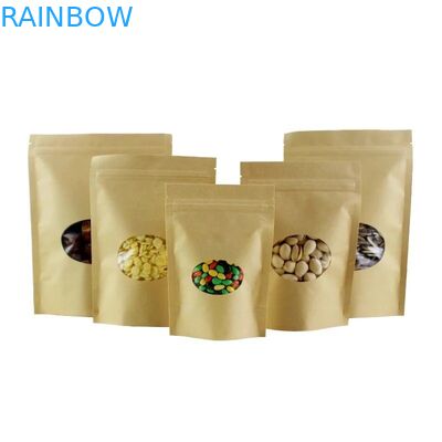 ফুড স্টোরেজ সিলিং ক্রাফ্ট জিপলক স্ট্যান্ড আপ থলি পাউচ কাস্টম লোগো