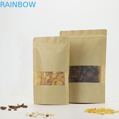 ফুড স্টোরেজ সিলিং ক্রাফ্ট জিপলক স্ট্যান্ড আপ থলি পাউচ কাস্টম লোগো