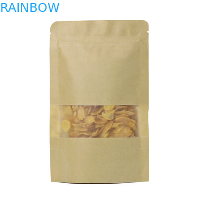 ফুড স্টোরেজ সিলিং ক্রাফ্ট জিপলক স্ট্যান্ড আপ থলি পাউচ কাস্টম লোগো