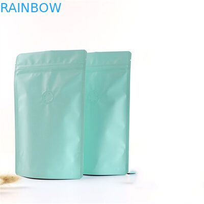 গ্রেভুরে প্রিন্টিং ম্যাট সমাপ্ত অ্যালুমিনিয়াম ফয়েল জিপার কফি ব্যাগ ভালভের সাথে