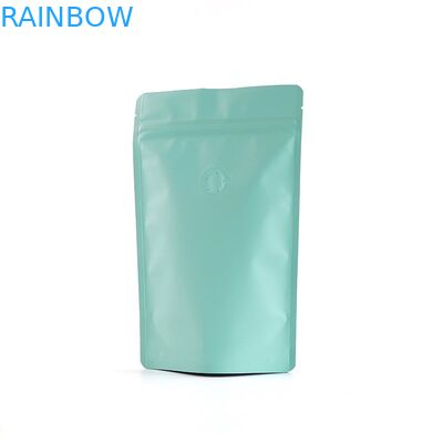 গ্রেভুরে প্রিন্টিং ম্যাট সমাপ্ত অ্যালুমিনিয়াম ফয়েল জিপার কফি ব্যাগ ভালভের সাথে