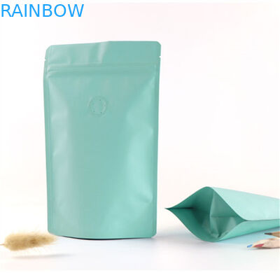 গ্রেভুরে প্রিন্টিং ম্যাট সমাপ্ত অ্যালুমিনিয়াম ফয়েল জিপার কফি ব্যাগ ভালভের সাথে