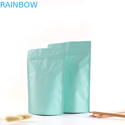 গ্রেভুরে প্রিন্টিং ম্যাট সমাপ্ত অ্যালুমিনিয়াম ফয়েল জিপার কফি ব্যাগ ভালভের সাথে