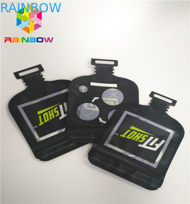 ক্যান্ডি প্যাকেজিং অনিয়মিত আকার কাস্টম প্লাস্টিকের ব্যাগ জিপার সহ