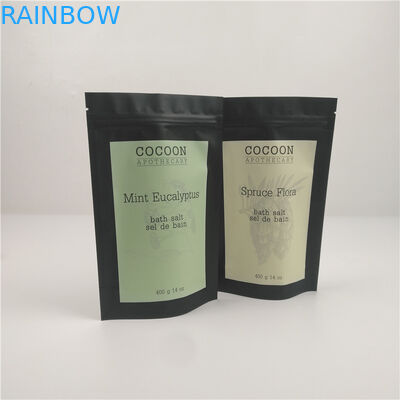 আর্দ্রতা প্রুফ 14 ওজ জিপার ফয়েল শারীরিক স্ক্রাবের জন্য পুনঃসারণযোগ্য পাউচ