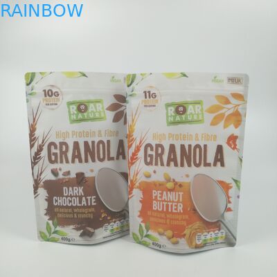 জিপলক স্ট্যান্ড আপ অ্যালুমিনিয়াম ফয়েল রিসেসেবল পাউচগুলি পুনর্ব্যবহারযোগ্য খাবার প্যাকেজিং