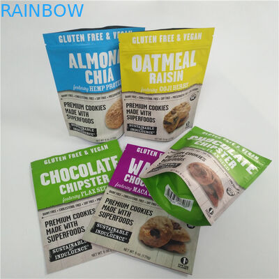 ক্যান্ডি মিষ্টিগুলি কাস্টম প্লাস্টিক ডিজিটাল মুদ্রিত জিপার শীর্ষের সাথে স্ট্যান্ড আপ পাউচগুলি