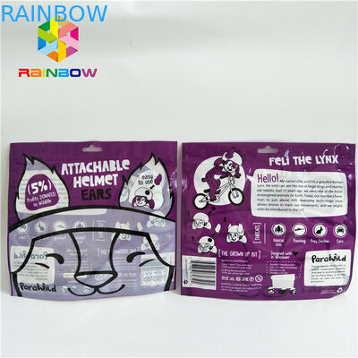 ক্লিয়ার ফ্রন্ট উইন্ডো সহ থ্রি সাইড সিল করা ছোট কাস্টম প্রিন্টিং প্যাকেজিং