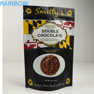 পরিবেশবান্ধব ম্যাট অ্যালুমিনিয়াম ফয়েল বাদাম খাবারের জন্য জিপলক ব্যাগগুলি আপ করুন Up