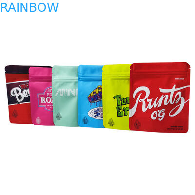 কাস্টম রিসেসেবল গন্ধযুক্ত প্রুফ জিপলক ভোজ্য প্যাকেজিং পাউচ সফট টাচ শিশু প্রতিরোধী মেলার ব্যাগ