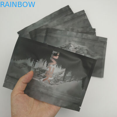 সামনের সামনের পিছনের উইন্ডো তাপ সিলযুক্ত গন্ধযুক্ত প্রুফ রিসেইলেবল জিপ লক প্যাকেজিং মাইলার ফুড স্টোরেজ থ্রি সাইড সিল ডাইপ্যাক