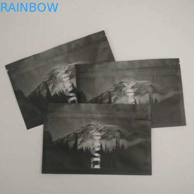 সামনের সামনের পিছনের উইন্ডো তাপ সিলযুক্ত গন্ধযুক্ত প্রুফ রিসেইলেবল জিপ লক প্যাকেজিং মাইলার ফুড স্টোরেজ থ্রি সাইড সিল ডাইপ্যাক