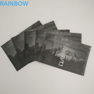 সামনের সামনের পিছনের উইন্ডো তাপ সিলযুক্ত গন্ধযুক্ত প্রুফ রিসেইলেবল জিপ লক প্যাকেজিং মাইলার ফুড স্টোরেজ থ্রি সাইড সিল ডাইপ্যাক