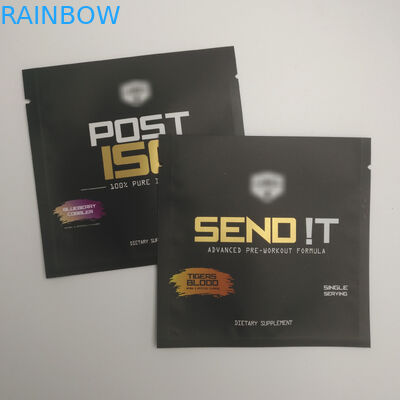 স্বর্ণের প্রিন্টেড কসমেটিক সিলড ব্যাগ ছোট আকারের Sachet অ্যালুমিনিয়াম ফয়েল প্লাস্টিকের স্নাক হিট সিল তিনটি সাইড সিল ব্যাগ