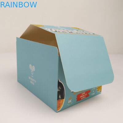 কাস্টম ফোল্ডিং পিচবোর্ড কার্টন ছোঁয়া ডিসপ্লে বক্স, rugেউখেলান পিচকিউ কাউন্টার খুচরা স্ন্যাক্স পেপার প্যাকেজিং বক্স