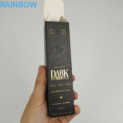 কাস্টম পাইকারি ভাঁজযোগ্য ছোট কালো লাক্সারি হট স্ট্যাম্পিং সোনার ফয়েল উপহার কসমেটিক প্যাকেজিং পেপার বক্স