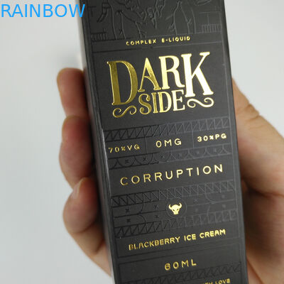 কাস্টম পাইকারি ভাঁজযোগ্য ছোট কালো লাক্সারি হট স্ট্যাম্পিং সোনার ফয়েল উপহার কসমেটিক প্যাকেজিং পেপার বক্স