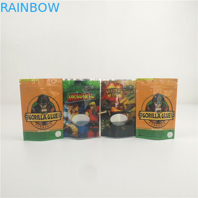 উইন্ডো বীজযুক্ত ক্যান্ডি অ্যালুমিনিয়াম ফয়েল ব্যাগগুলির জন্য গন্ধযুক্ত প্রুফ মেলারের ব্যাগগুলি থলি থেকো