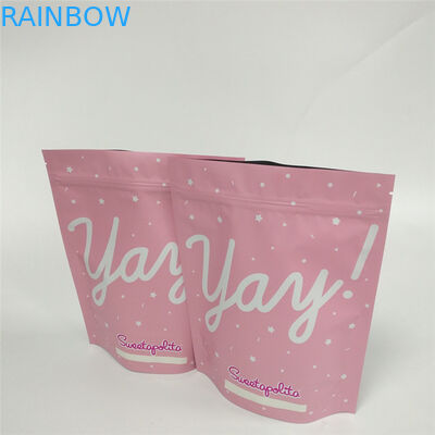 এমওপিপি ধাতবযুক্ত অ্যালুমিনিয়াম ফয়েল জিপলক ব্যাগগুলি ম্যাট ফ্রস্টেড প্রিন্টিং