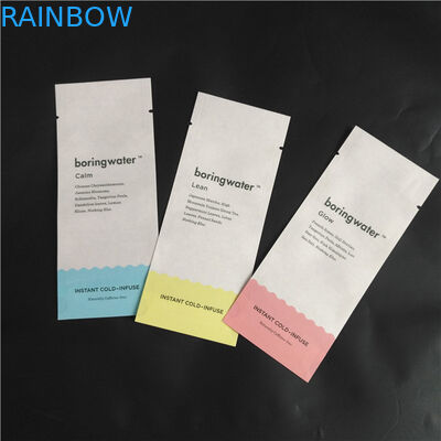 ইকো ফ্রেন্ড বায়োডেগ্র্যাডে ক্র্যাফ্ট পেপার পিএলএ যৌগিক খাদ্য পাউডার মশলা প্যাকেজিং ব্যাগ তিন সাইড সিল পাউচ