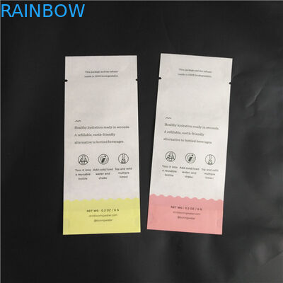 ইকো ফ্রেন্ড বায়োডেগ্র্যাডে ক্র্যাফ্ট পেপার পিএলএ যৌগিক খাদ্য পাউডার মশলা প্যাকেজিং ব্যাগ তিন সাইড সিল পাউচ