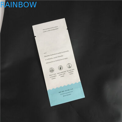 ইকো ফ্রেন্ড বায়োডেগ্র্যাডে ক্র্যাফ্ট পেপার পিএলএ যৌগিক খাদ্য পাউডার মশলা প্যাকেজিং ব্যাগ তিন সাইড সিল পাউচ