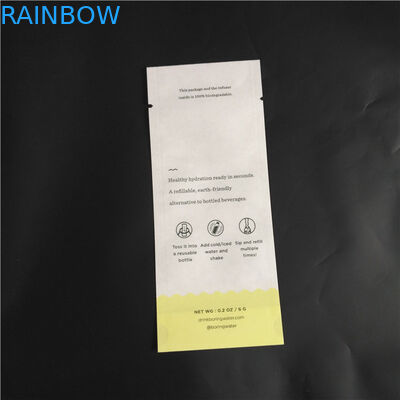 ইকো ফ্রেন্ড বায়োডেগ্র্যাডে ক্র্যাফ্ট পেপার পিএলএ যৌগিক খাদ্য পাউডার মশলা প্যাকেজিং ব্যাগ তিন সাইড সিল পাউচ