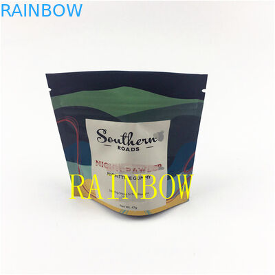 কাস্টম প্রিন্টেড 3.5 জি 7 জি 28 জি শুকনো ফুলের কুকি এডিবলস প্যাকেজিং গন্ধ প্রমাণ মাইলার বীজ পাউচ ব্যাগ