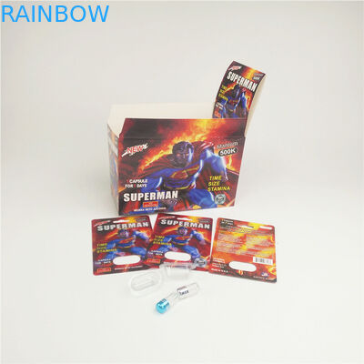 Rhino 10k Platinum Blister Paper Cards Hot Stamping for Male Enhancement Capsule