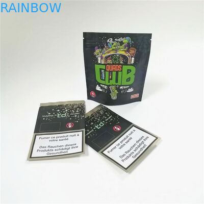 SGS 14g 28g Mylar Foil Childproof Zipper Bag CMYK 120mic