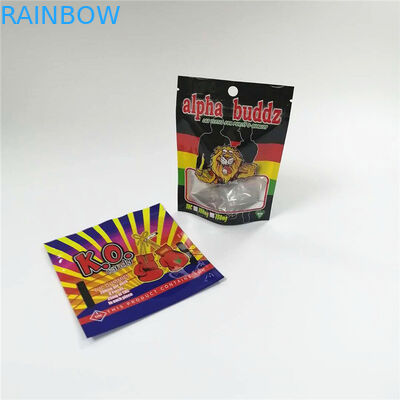 CMYK 160mic ফয়েল স্তরিত প্যাকেজিং ব্যাগ AL 0.7C THC আঠালো Mylar ব্যাগ