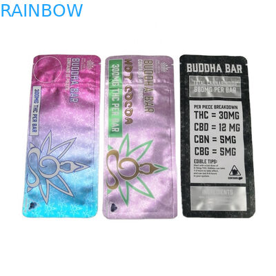 SGS 120mic MOPP শিশু প্রতিরোধক Mylar Bag 500mg VMPET Candy Edibles