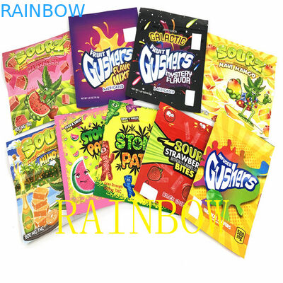 100mic VMPET CMYK Flat Mylar Foil Bags 120x150mm Candy Edibles Packaging Pouch