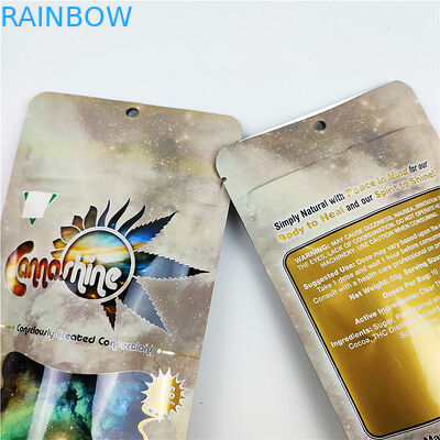 FSC BSCI CMYK কুকি গন্ধ প্রুফ ব্যাগ 3.5g CBD Mylar প্যাকেজিং পাউচ