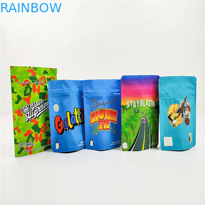 SGS 100mic CMYK Biodegradable Smell Proof Bags Resealable VMPET MOPP