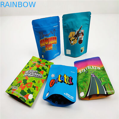 SGS 100mic CMYK Biodegradable Smell Proof Bags Resealable VMPET MOPP