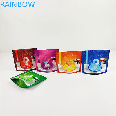 3.SA8000 QS CBD Gravure প্রিন্টিং গন্ধ প্রুফ পাউচ 100mic ম্যাট পরিষ্কার Mylar ব্যাগ