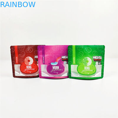 3.SA8000 QS CBD Gravure প্রিন্টিং গন্ধ প্রুফ পাউচ 100mic ম্যাট পরিষ্কার Mylar ব্যাগ