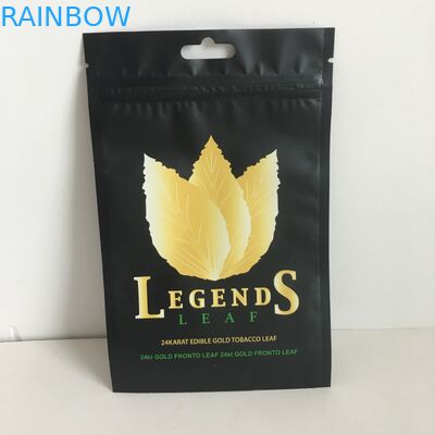 জিপলক প্লাস্টিক ফুড গ্রেড প্রিন্টিং মাইলার প্যাকেজিং ব্যাগ তামাক পাতার থলি - হ্যাঙ্গার হোল