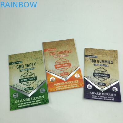 কাস্টম মুদ্রিত 1g 3.5g রিসাইকেল গন্ধ প্রমাণ জিপার আঠালো বিয়ার CBD ছোট স্ট্যান্ড আপ ভোজ্য 3.5g mylar আগাছা ব্যাগ