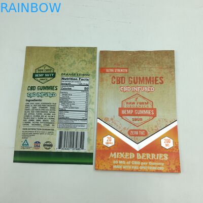 কাস্টম মুদ্রিত 1g 3.5g রিসাইকেল গন্ধ প্রমাণ জিপার আঠালো বিয়ার CBD ছোট স্ট্যান্ড আপ ভোজ্য 3.5g mylar আগাছা ব্যাগ