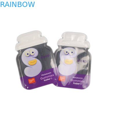 পাইকারি অনিয়মিত আকার প্লাস্টিক Ziplock কাস্টম লোগো সিবি ভোজ্য আঠালো ব্যাগ পাউচ প্যাকেজিং