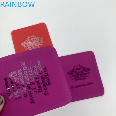 কম MOQ 500pcs ভোজ্য mylar ব্যাগ কাস্টম মুদ্রিত ফয়েল ব্যাগ প্যাকেজিং ব্যাগ শুকনো জাফরান ক্রোকাস এবং চা জন্য খাদ্য