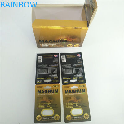 প্যান্টোন সেক্স পিলস প্যাকেজিং কার্ড রাইনো 69 3D লেন্টিকুলার প্যাকেজিং কার্ড