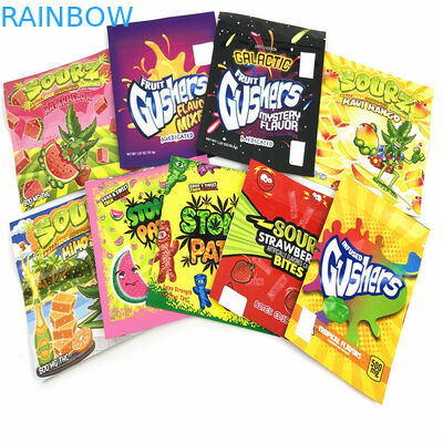 120mic CMYK পুনর্ব্যবহারযোগ্য জিপ লক থলি শিশু প্রতিরোধী প্রস্থান Mylar ব্যাগ