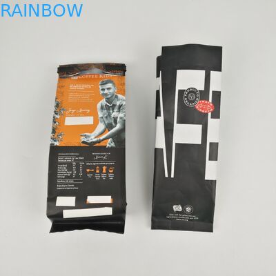 200mic CMYK ফ্ল্যাট বটম প্যাকিং ব্যাগ SGS 12C PE সাইড গুসেট জিপার ব্যাগ