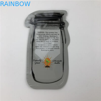 সিবিডি বীজের জন্য মেসন জার পাউচগুলি সিবিডি ফ্লাওয়ার গামি THC ইন্ডিকা পাতার জিপার সহ অনিয়মিত প্যাকিং পাউচগুলি