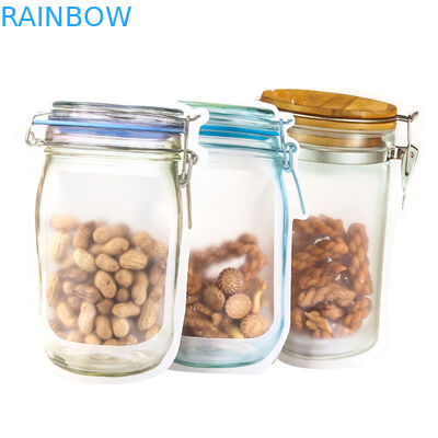 সিবিডি বীজের জন্য মেসন জার পাউচগুলি সিবিডি ফ্লাওয়ার গামি THC ইন্ডিকা পাতার জিপার সহ অনিয়মিত প্যাকিং পাউচগুলি