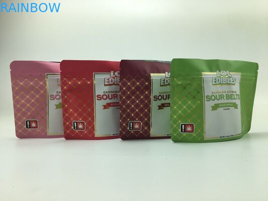 কাস্টম প্রিন্টেড থ্রি সাইড সিল তামাক পাতার তেলের ব্যাগ ভেষজ আগাছা সিবিডি তেল ক্যাপসুল জিপার ব্যাগ