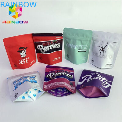 কাস্টম প্রিন্টেড থ্রি সাইড সিল তামাক পাতার তেলের ব্যাগ ভেষজ আগাছা সিবিডি তেল ক্যাপসুল জিপার ব্যাগ